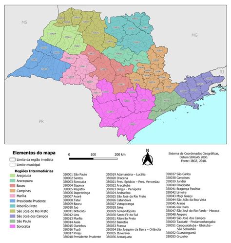Divisão Político Administrativa De Sp Mapa De São Paulo Estado De São Paulo Geografia Do Brasil