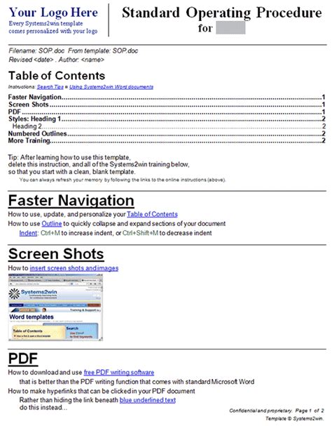 72 Pdf Iso Standard Sop Format Printable Docx Download