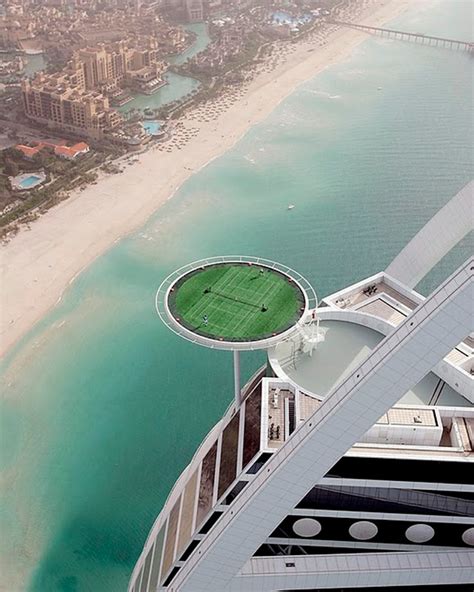 The Worlds Highest Tennis Court On Top Of The Burj Al Arab In Dubai