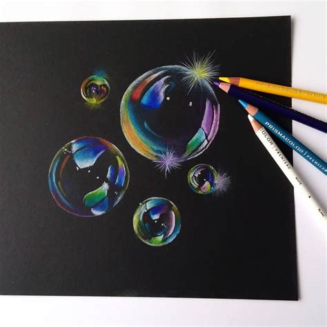 Bubble Drawing Colored Pencil Bubbles Art Ed Central Art Drawings