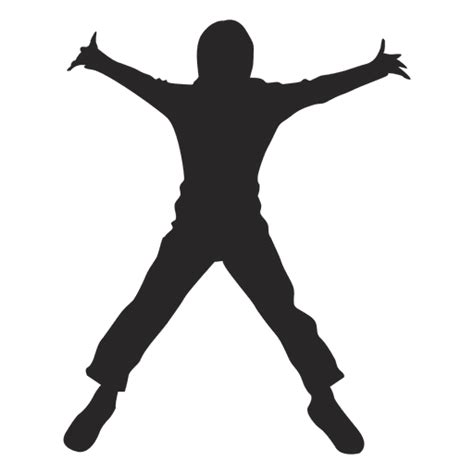 Jumping Boy Silhouette Clip Art