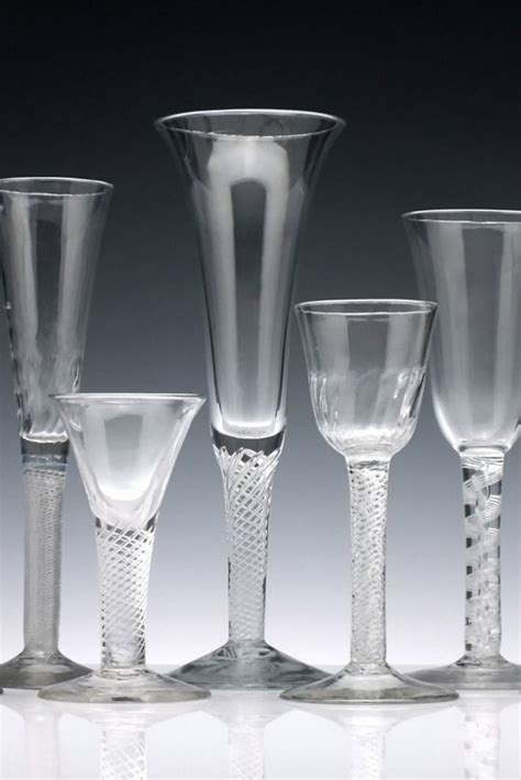 Exhibit Antiques Article Identification Of Antique Drinking Glasses The English Air Twist
