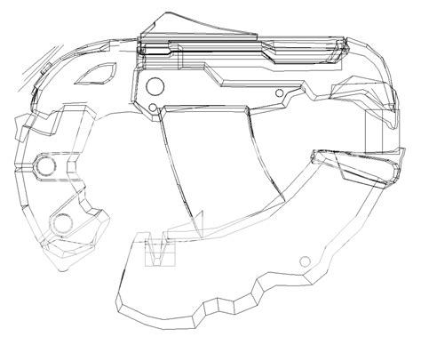 Halo Energy Sword Blueprints Sketch Coloring Page