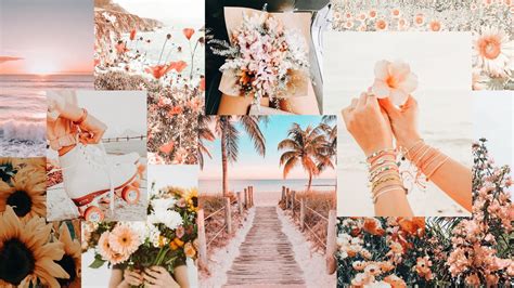 Aesthetic Digital Summer Wallpaper Collage Neutral Colors Etsy