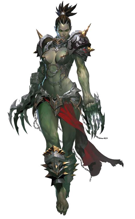 Pin By Jean Francois On Medieval Female Orc Warrior Woman Character Art