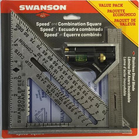 Swanson Tool Company Speed Square And Combo Square Pack At