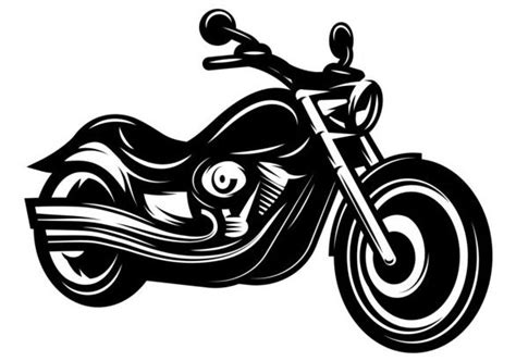 Motorcycle Silhouette Design Vector Free Download