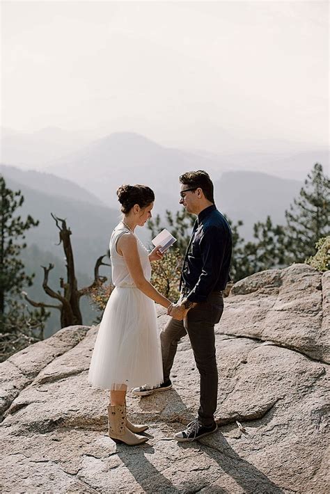 Couple Vows Intimate Elopement Self Solemnizing Elopement Boulder Colorado Elopement Ph