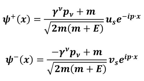 Plane Wave Solutions To The Dirac Equation Relativistic Quantum