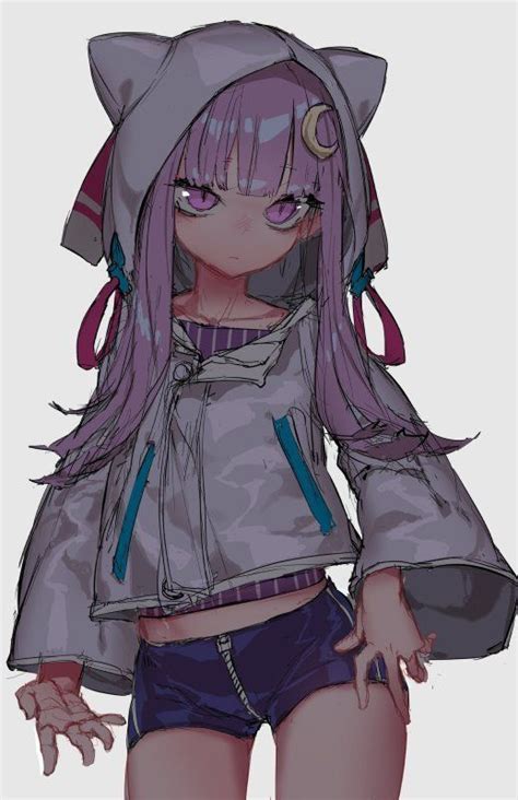 Anime Girl Wearing Oversized Hoodie 9f2