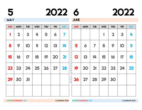 May 2022 Calendar June 2022 December 2022 Calendar