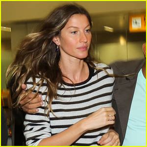 Watch gisele bündchen do planks while wearing a corset. Gisele Bundchen Looks Pretty in Stripes as She Lands in ...