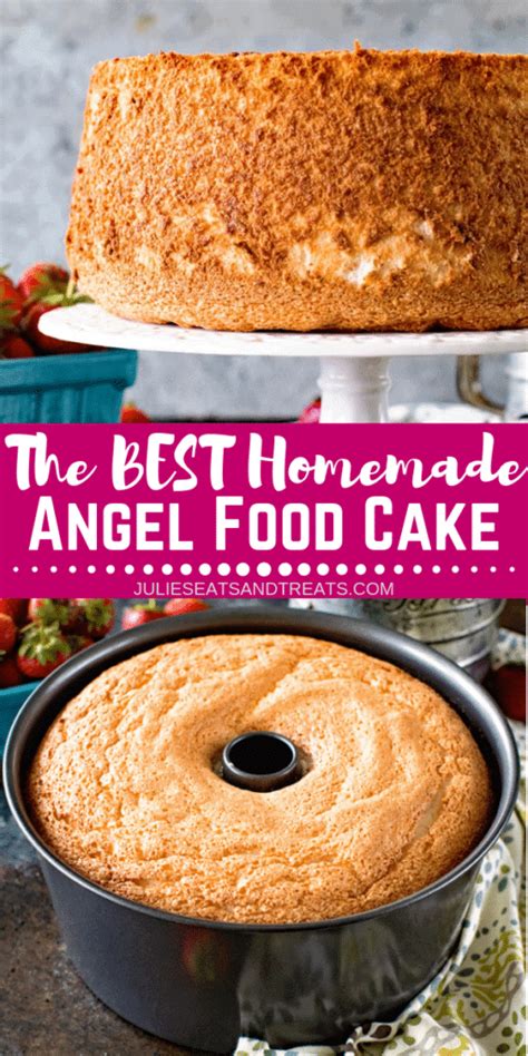 Perfectly pink angel food cake. The BEST Homemade Angel Food Cake - Julie's Eats & Treats