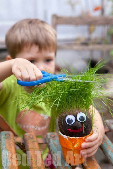 How To Make Grass Heads Planting For Kids Spring Crafts Science