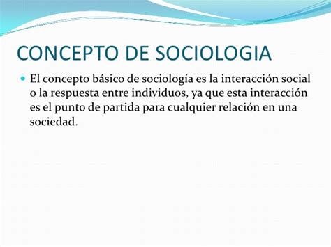 Concepto De Sociologia