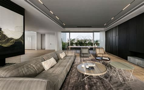 Penthouse In Raanana Picture Gallery Penthouse Living Room Modern
