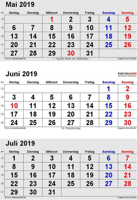 Ein jahr ist die dauer, welche die erde für einen umlauf um die sonne benötigt. Kalender Juni 2019 als PDF-Vorlagen