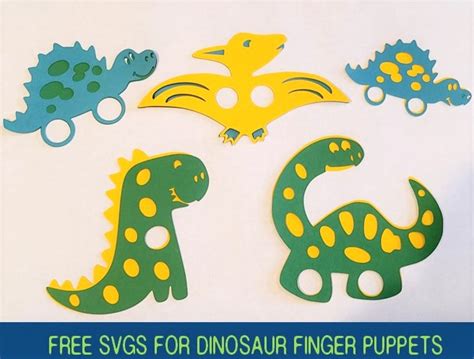 Fields Of Heather Dinosaur Finger Puppets With Free Svgs Cricut