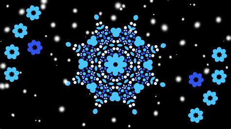 Blue Geometry Snowflake Hd Abstract Wallpapers Hd Wallpapers Id 45608