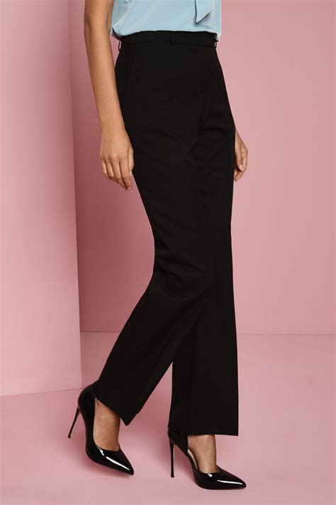 Alderley Pantalon Droit Femme Sergé Noir Vêtements Professionnels