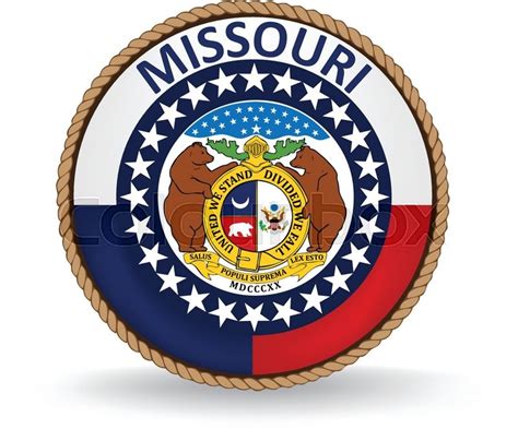 Flag Seal Of The State Of Missouri Stock Vector Colourbox