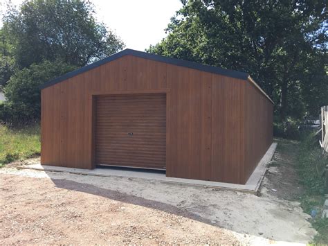 6m X 12m 20ft X 40ft Insulated Golden Oak Steel Garage — Top Steel