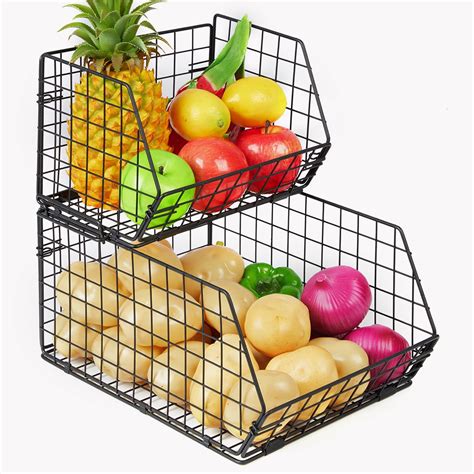 Buy Fruit And Vegetable Basket2 Tier Wall Ed And Countertop Tiered