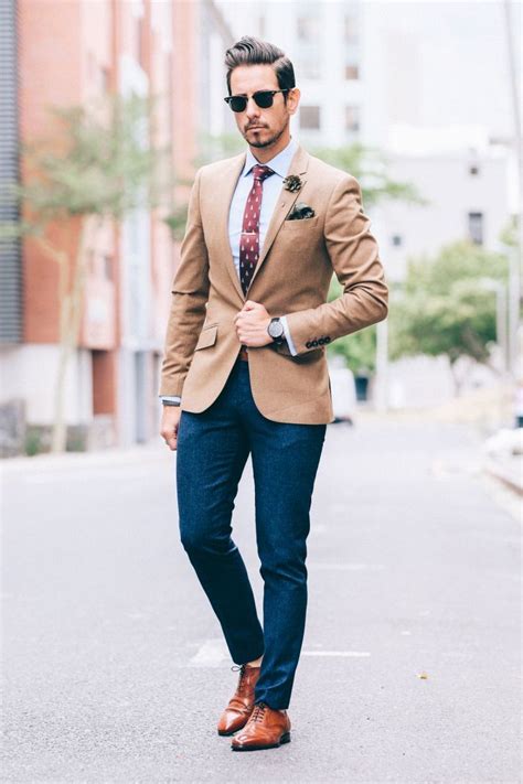 Fancy Dapper Men Suited Suits Three Piece Suits Brown Jackets