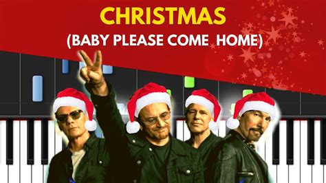 🎹 Christmas Baby Please Come Home U2 Piano Tutorial Music Sheet