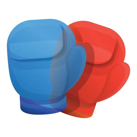 Red Blue Boxing Gloves Icon Cartoon Style 14184621 Vector Art At Vecteezy