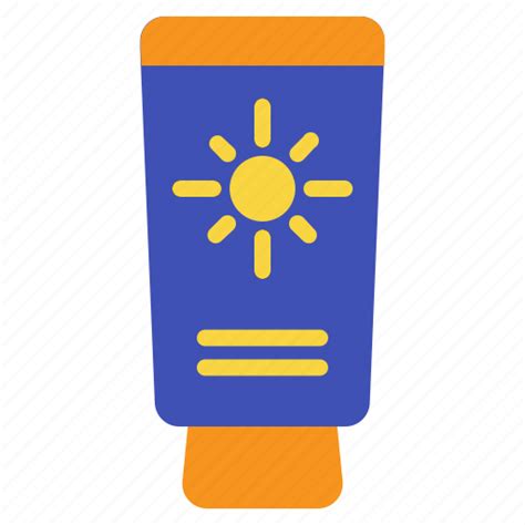 Beach Cream Lotion Summer Sunblock Suncream Sunscreen Icon