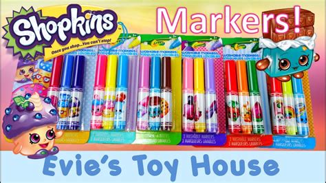Just colour in and display your art proudly. Crayola Coloring Shopkins Markers Set Review| Evies Toy ...