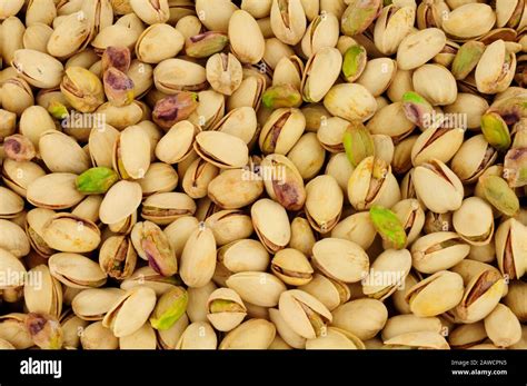 Roasted Salted Pistachio Nut In Shells Background Stock Photo Alamy