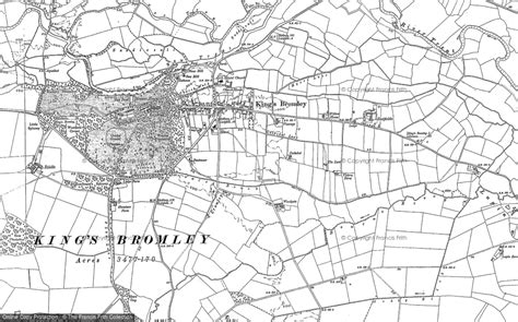 Historic Ordnance Survey Map Of Kings Bromley 1882