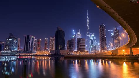 Night Panorama Dubaj Full Hd Wallpapers 2560x1440