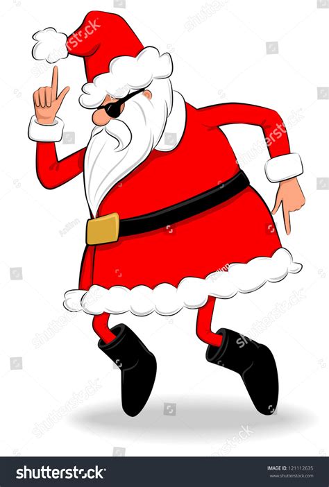 Funny Fat Santa Claus Dancing Partying Stock Illustration 121112635