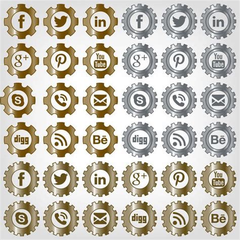 Clockwork Social Media Icons | Social media icons free, Social media icons, Social icons