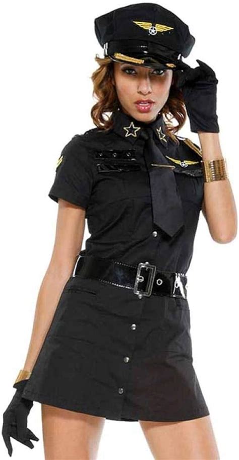 Conjuntos De Lencería Para Mujer Oficial De Policía Disfraces Cosplay Mujeres Aerolínea Trajes