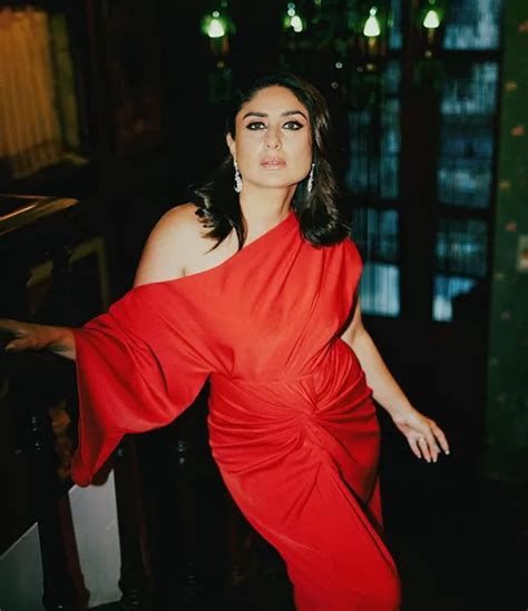 Kareena Kapoor Dazzles In Fiery Red Off Shoulder Wrap Midi Dress With Hint Of Drama Womans Era
