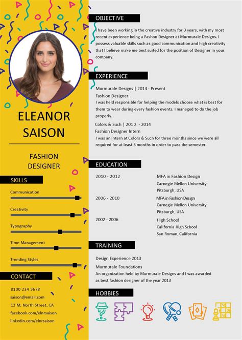 Cv berisikan tentang data diri, pendidikan yang pernah ditempuh, dan skill sekaligus pengalaman kerja secara singkat. Pin by Tyas Yas on cv in 2020 | Fashion designer resume ...