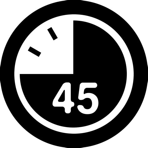 45 Seconds On Clock Svg Png Icon Free Download 6507 Onlinewebfontscom