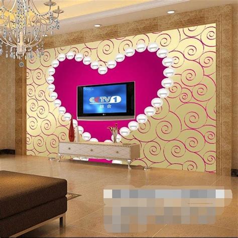 Custom Mural Wallpaper Livingroom 3d Photo Wallpaper Pearl Love Flower
