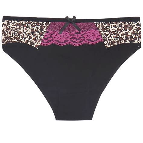 lot of 12 leopard lace cotton lady bikini panties women brief underwear girl pant sexy lingerie