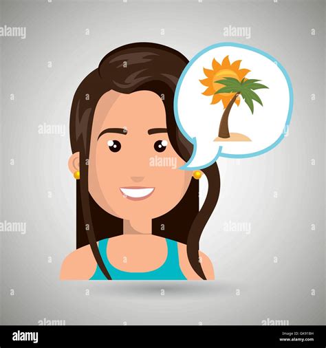 Woman Tourist Travel Beach Vacation Stock Vector Image And Art Alamy