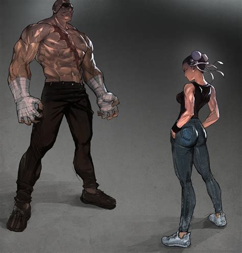 Chun Li And Sagat Street Fighter Drawn By Morry Danbooru