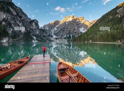 Braies Prags Dolomites South Tyrol Italy The Lake Braies