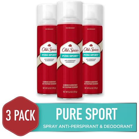 Amazon 3 Pack Old Spice Antiperspirant Deodorant Pure Sport Body Spray