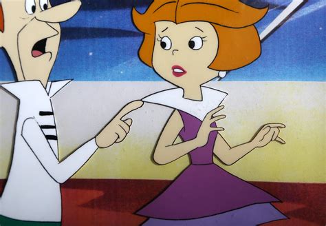 Lot Hanna Barbera George Jetson And Jane Hand Painted Original Production Cel