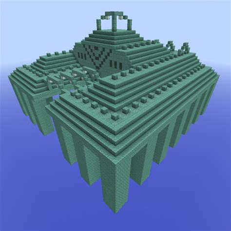 Currently this is the largest temple in minecraft and is protected by guardian monster and elder boss. File:Ocean Monument.png - Official Minecraft Wiki
