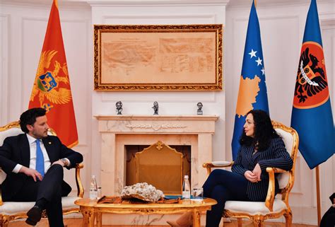 President Of Kosovo Osmani Meets With Acting Pm Of Montenegro Dritan